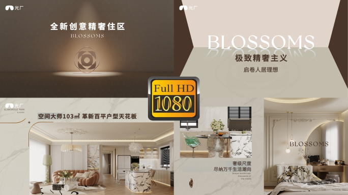 房地产高端时尚效果图AE模板