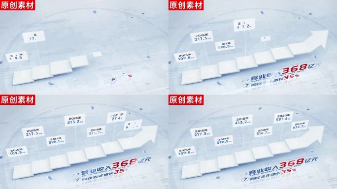 7-白色箭头增长分类ae包装模板