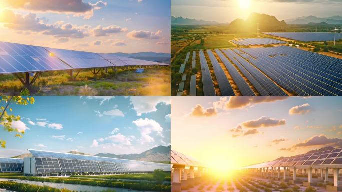 光伏发电双碳电力环保太阳能发电站新能源