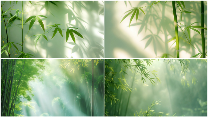 【竹子光影】竹竹子竹林丁达尔光
