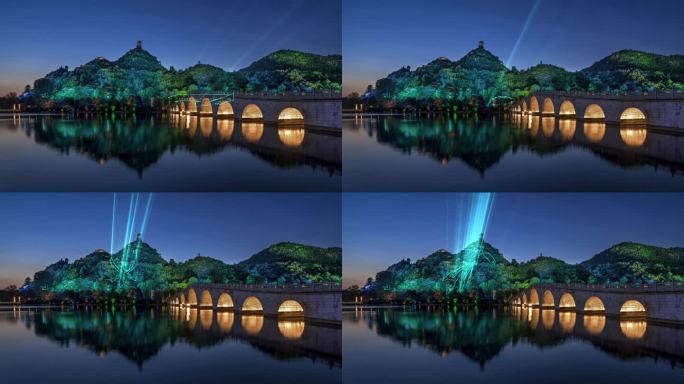 激光投影秀-山体灯光表演-山体激光表演