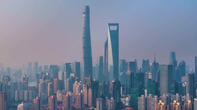 上海浦东新区陆家嘴航拍高楼大厦摩天大楼4