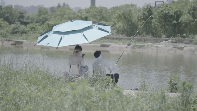鱼塘钓鱼遮阳伞