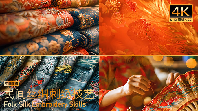 民间丝绸与刺绣技艺合集 中国非遗手工纺织