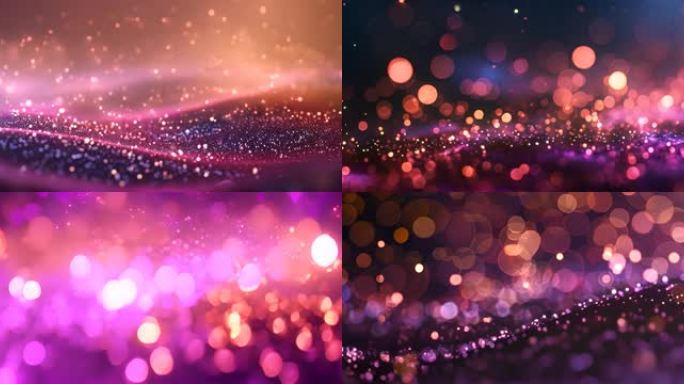 紫色唯美柔和科技粒子舞台LED背景视频