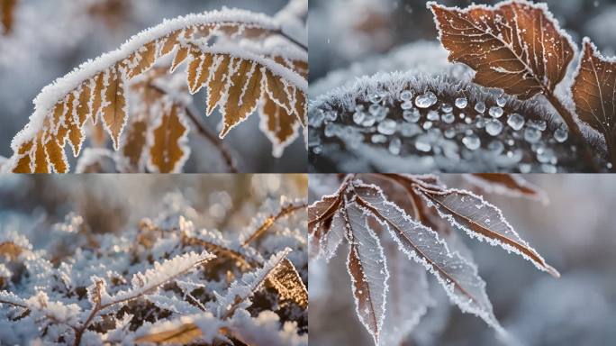 冰雪中的生命：冬季霜叶的美丽与韧性