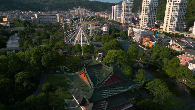 台州 玉环 旅游 空镜 航拍 城市