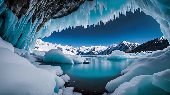 蓝色冰岛、冰天雪地