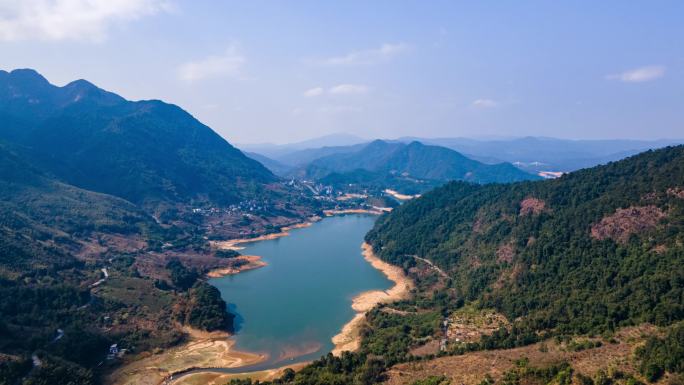 广州从化流溪河国家森林公园延时摄影航拍