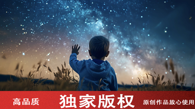 小孩子探索宇宙星空奥秘