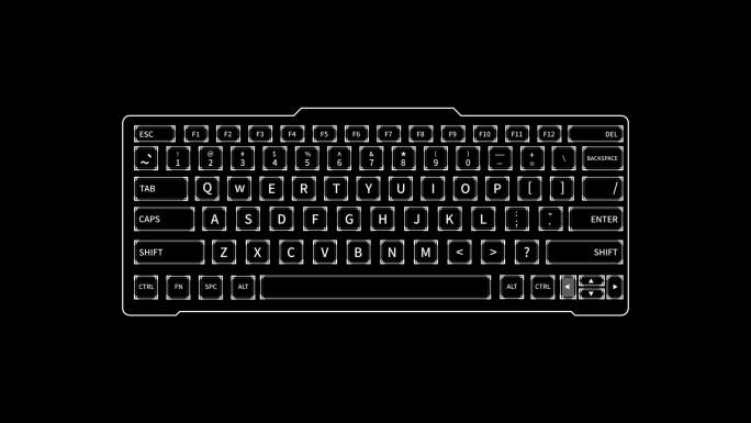 HUD科技感虚拟键盘AE模板