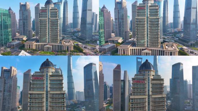 上海陆家嘴中国平安大厦航拍浦东新区城市风