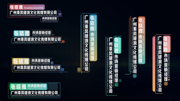 时尚人名条头衔合辑介绍