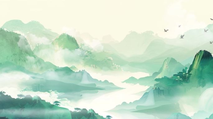 8K意境水墨山