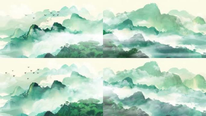 8K意境水墨山