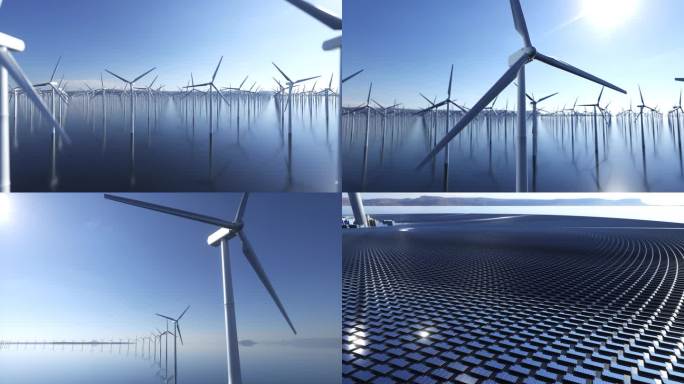 光伏太阳能清洁能源C4D+AE工程文件