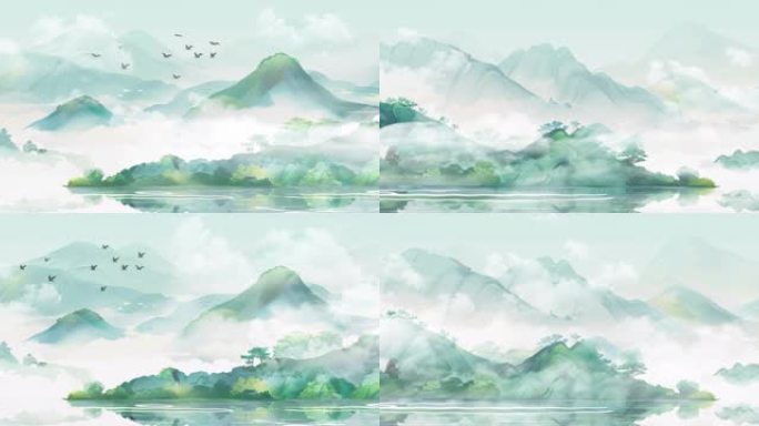 8K意境水墨山