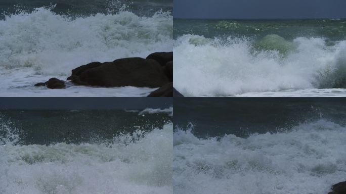 海岸沸腾-高速摄影
