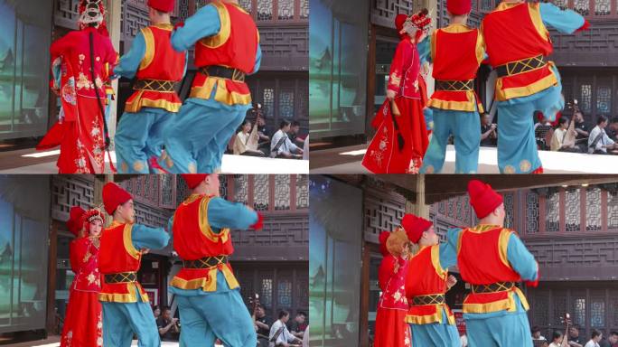 4k实拍非物质文化遗产乱弹戏团37