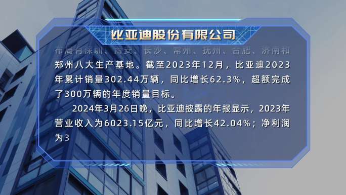 科技边框滚动字幕
