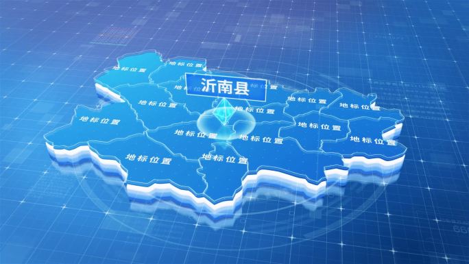 临沂市沂南县蓝色三维科技区位地图