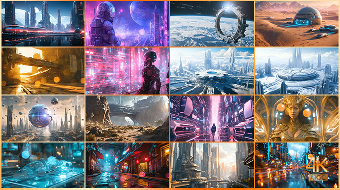 宇宙城市 未来世界人工智能硬科幻电影片头