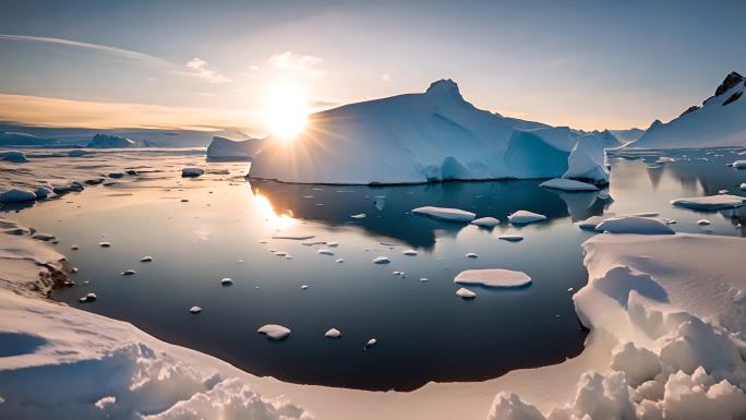 南极大陆冰天雪地
