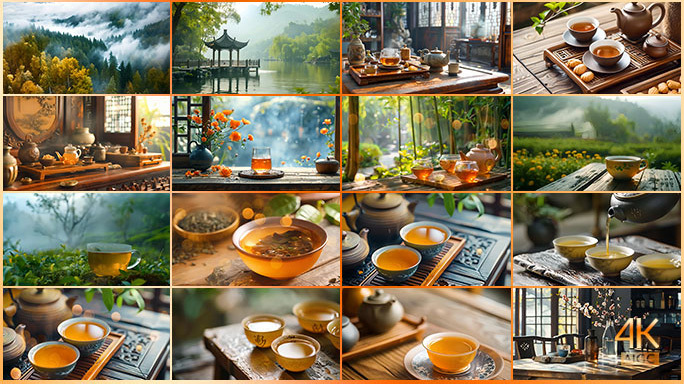 中国风茶文化合集 养生茶大健康非遗茶道