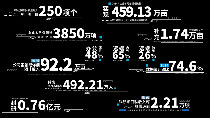 简约线条企业数据文字排版