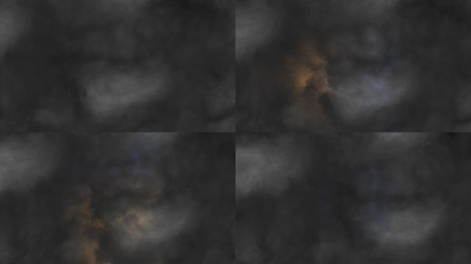 模版-急促的闪电乌云流动