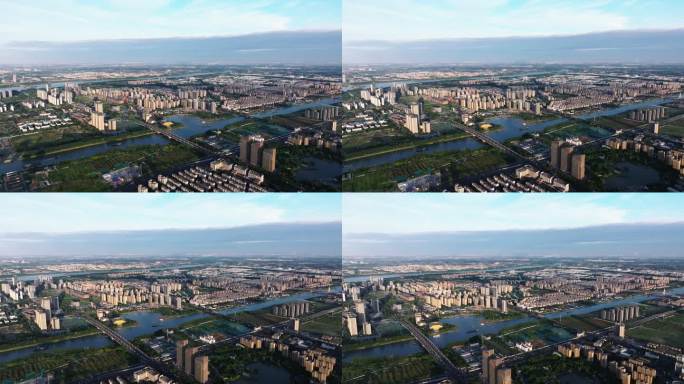 扬州大运河城市段航拍