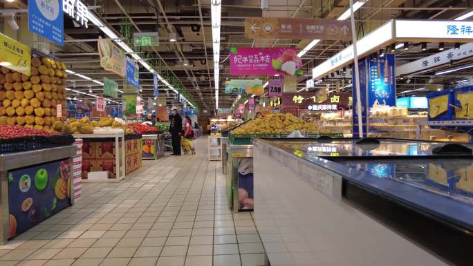 物美超市顾客购物延时摄影4