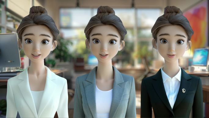 西服虚拟数字人女主播