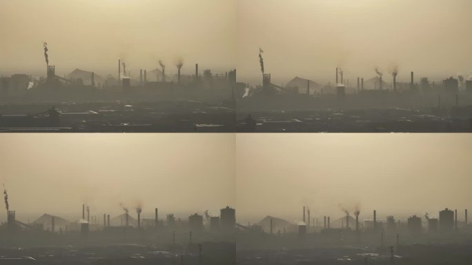 【4k】-工业重镇晨光雾霾-60帧灰片