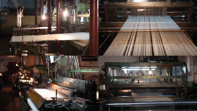 稀缺的传统丝绸工厂生产镜头