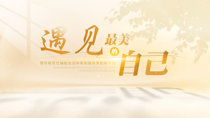 金色简洁标题片头片尾