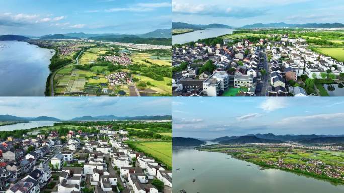 美丽乡村 浙江美丽乡村 田园风光航拍延时