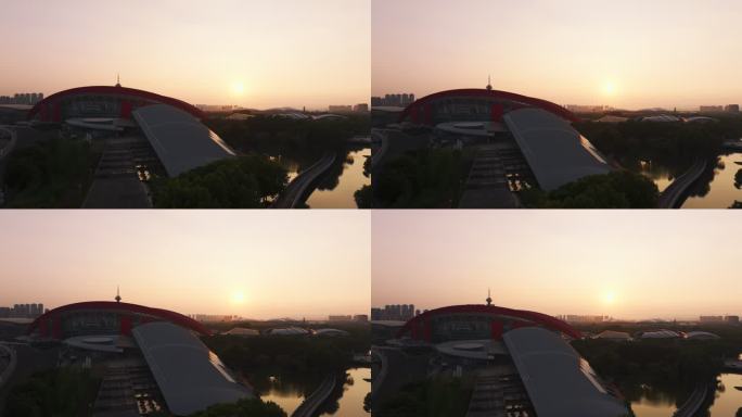 南京奥体中心日落