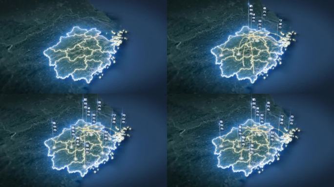 浙江省卫星地图区位展示