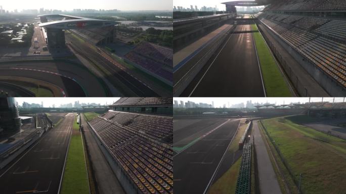 上海国际赛车场看台区4k航拍