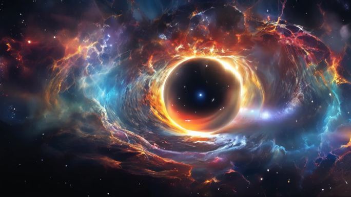 宇宙星空星系黑洞科幻背景