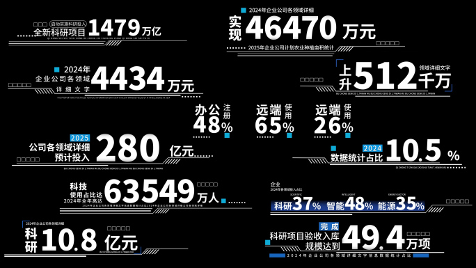 简洁大气数据文字