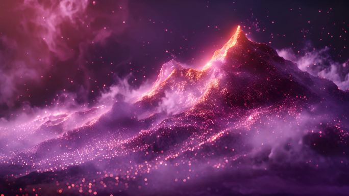 紫色粒子山脉