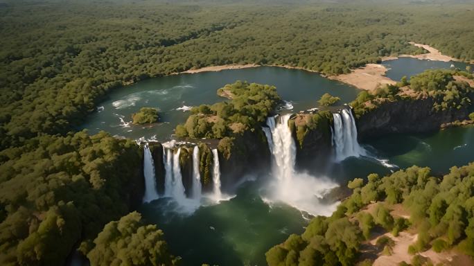 非洲津巴布韦维多利亚瀑布