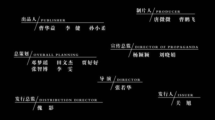 片头字幕演员表