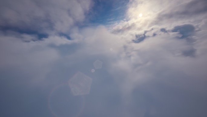4K战斗机视角航拍倾斜穿越云层