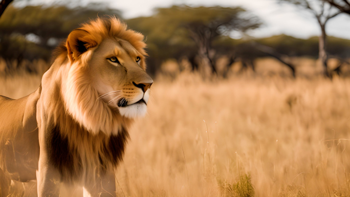非洲狮子雄狮