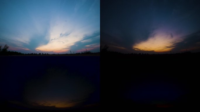 白天变黑夜 天亮变暗 天变黑 日转夜
