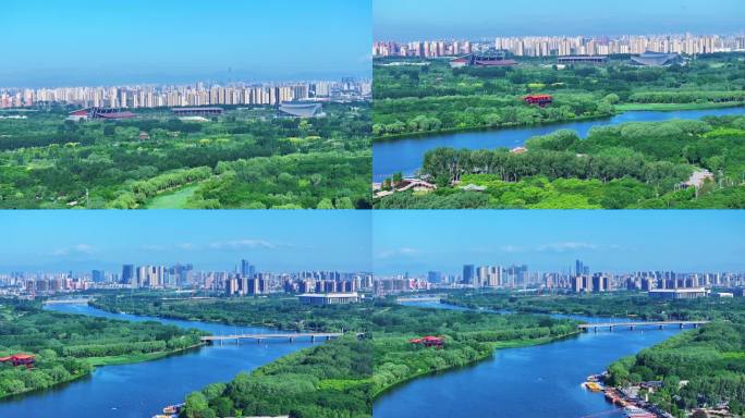 北京通州大运河 三大建筑航拍