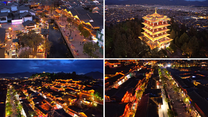 丽江夜景，丽江